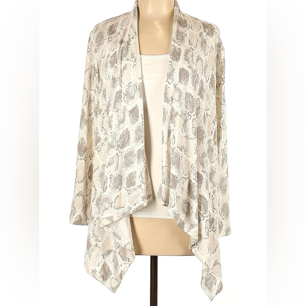 Bobeau Amie Women's Sizes M Sand Snake Draped Waterfall Cardigan Sweater - Picture 6 of 8